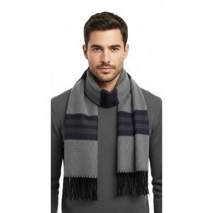 Lanvin Gray Classic 100% Cashmere Scarf